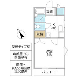 SHK 1Kの間取図画像