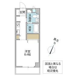 エミネンス洞峰 ワンルームの間取図画像