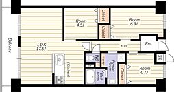 ファミール北大阪パークサイド 3LDKの間取図画像