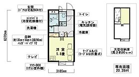 ヴァンベールII 106号室 ｜ 大阪府羽曳野市野（賃貸アパート1K・1階・20.28㎡） その2