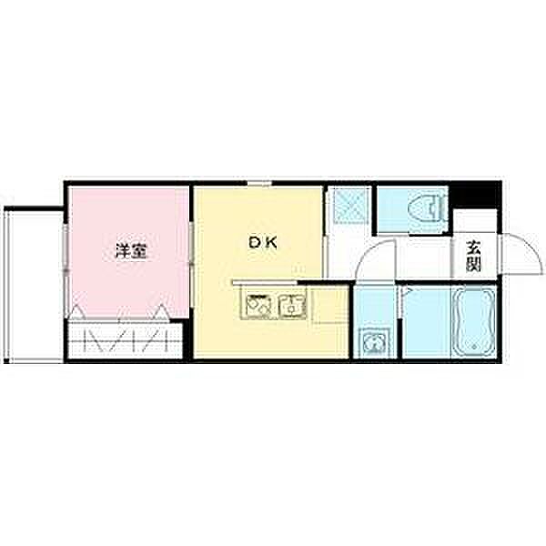 REGIES近大southII ｜大阪府東大阪市友井2丁目(賃貸アパート1DK・2階・24.94㎡)の写真 その2