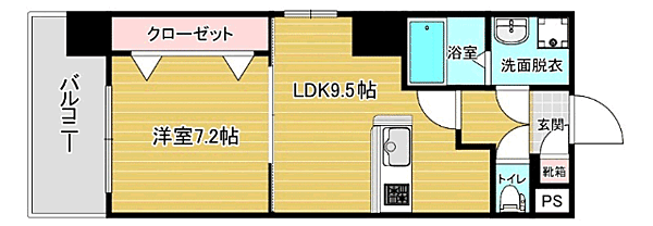 リファレンス東公園 301｜福岡県福岡市博多区千代３丁目(賃貸マンション1LDK・3階・39.36㎡)の写真 その2