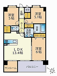 間取図画像 3SLDK