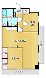 ST百道SUITES 2LDKの間取図画像