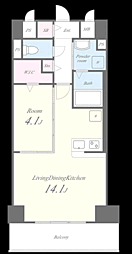 博多グランドレジデンス 1LDKの間取図画像
