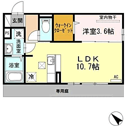 D-room博多駅南 1LDKの間取図画像