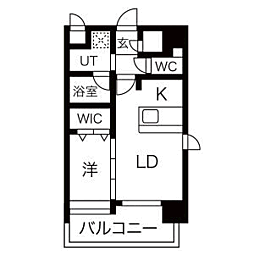 パグーロ城西 1LDKの間取図画像