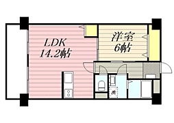 ロマネスク大名 1LDKの間取図画像