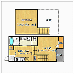 DreamStage姪浜Latrare 1DKの間取図画像