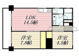 セレス駅南 2LDKの間取図画像