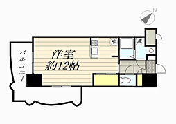 ロイヤル博多駅前 ワンルームの間取図画像