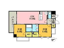 RAFFINAOHORI 2LDKの間取図画像