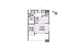 アルティザ博多南リバーフロント 1LDKの間取図画像