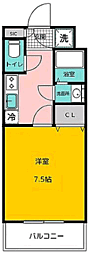 エンクレスト福岡 1Kの間取図画像