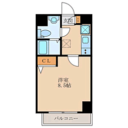 ドリーム川端壱番館 1Kの間取図画像
