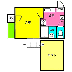 メゾンド・向日葵 1Kの間取図画像
