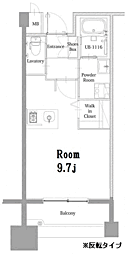 エンクレスト呉服町 ワンルームの間取図画像