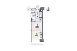 RJRプレシア百年橋 1LDKの間取図画像