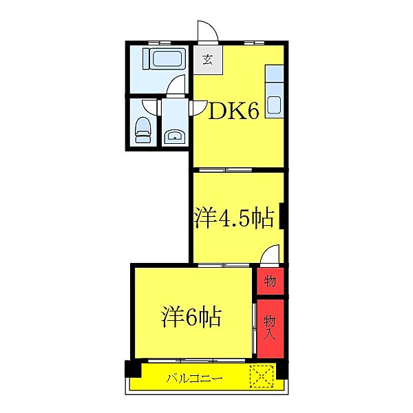 東京都文京区弥生2丁目(賃貸マンション2DK・2階・35.30㎡)の写真 その1