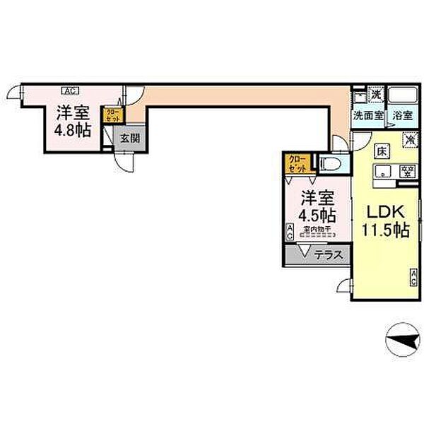 グラナーデ西亀有 102｜東京都葛飾区西亀有3丁目(賃貸アパート2LDK・1階・55.73㎡)の写真 その1