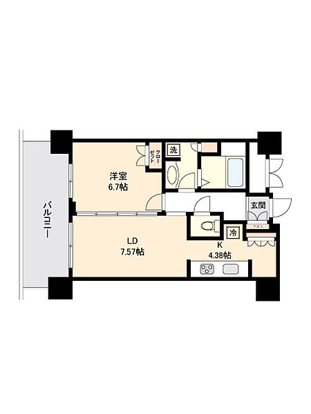 リボンシティコミュニティ 1111｜埼玉県川口市並木元町(賃貸マンション1LDK・11階・45.62㎡)の写真 その2