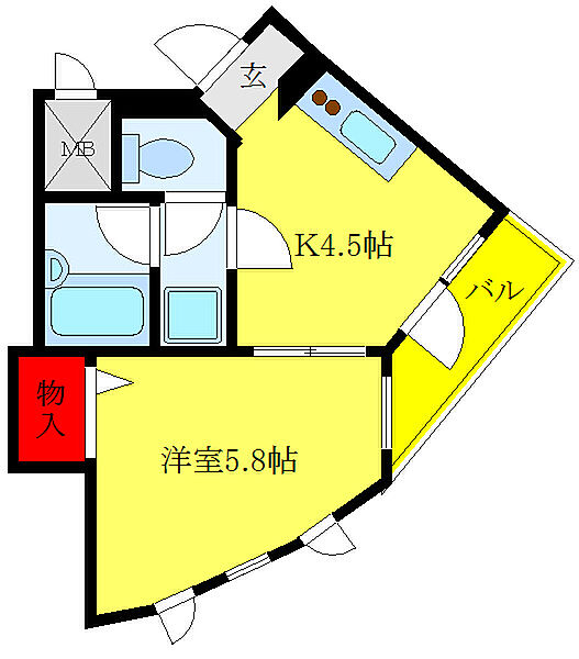 ガウディ動坂 ｜東京都文京区千駄木4丁目(賃貸マンション1DK・1階・24.97㎡)の写真 その2