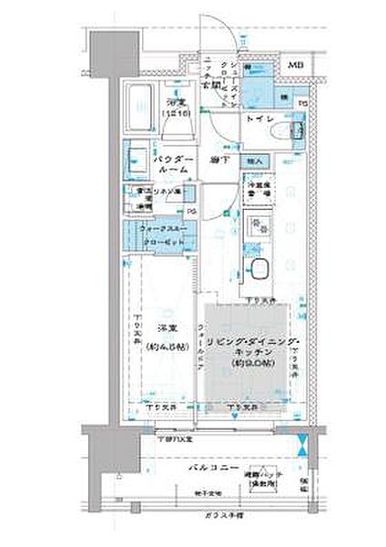 オーパスレジデンス中板橋 ｜東京都板橋区中板橋(賃貸マンション1LDK・8階・35.37㎡)の写真 その2