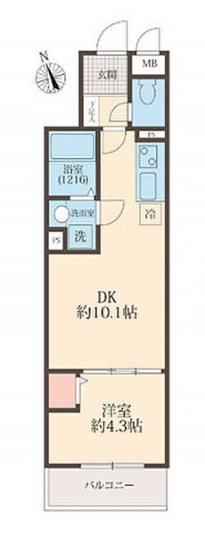 FOREST　RESIDENCE　TOKIWADAI 102｜東京都板橋区南常盤台2丁目(賃貸マンション1LDK・1階・33.98㎡)の写真 その2