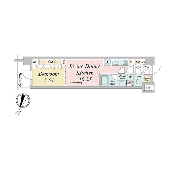 ドゥーエ早稲田 ｜東京都新宿区西早稲田2丁目(賃貸マンション1LDK・2階・40.00㎡)の写真 その2