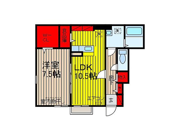 メゾンプランドールII 102｜埼玉県さいたま市緑区大字中尾(賃貸アパート1LDK・1階・47.60㎡)の写真 その2