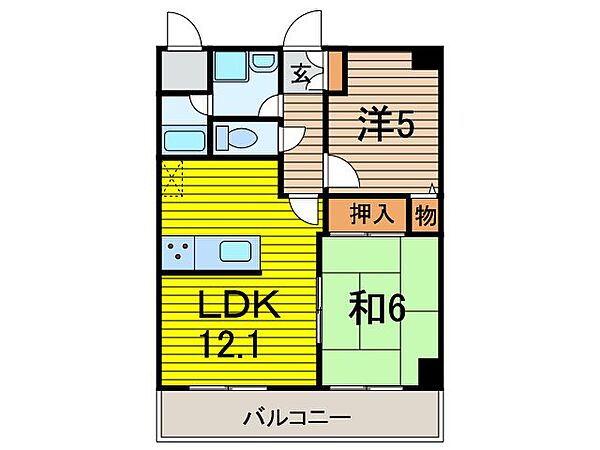 南浦和パインマンション 304｜埼玉県さいたま市南区南本町１丁目(賃貸マンション2LDK・3階・52.92㎡)の写真 その2