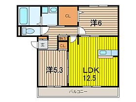 ディアコートII 302 ｜ 埼玉県さいたま市中央区桜丘２丁目10-5（賃貸アパート2LDK・3階・57.38㎡） その2