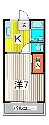間取図画像 1K