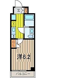 リヴシティ武蔵浦和 1Kの間取図画像