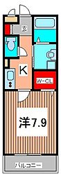 メゾンヴェール 1Kの間取図画像