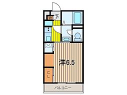 リブリ・南浦和 1Kの間取図画像