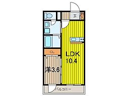 フェニックス浦和北 1LDKの間取図画像