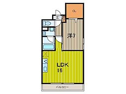 BELLFORT 1LDKの間取図画像