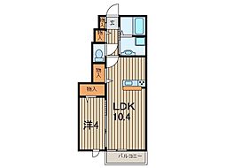 ヴェルテマレコマノ 1LDKの間取図画像