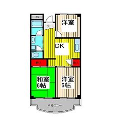 エリート浦和 3DKの間取図画像