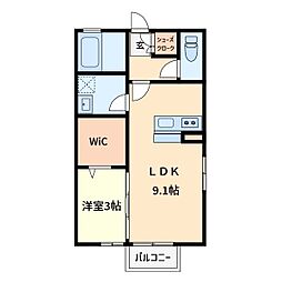 ボナールゲンキ 1LDKの間取図画像