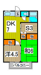 ハイム大京 2SDKの間取図画像