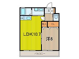ロイヤルパーク 1LDKの間取図画像