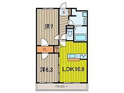 SunriseOmote 2LDKの間取図画像