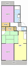 パークマンション 3LDKの間取図画像