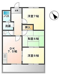 メゾン・ラフィーネ 3DKの間取図画像
