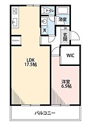 マンションカメリア 1LDKの間取図画像