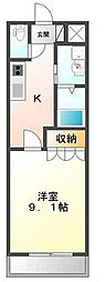 ル・レーヴ夢 1Kの間取図画像