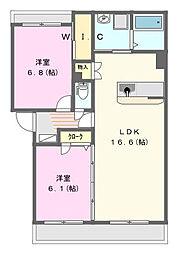 フロレスタ・ハヤシ 2LDKの間取図画像