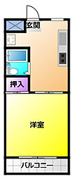 キャステルパル 1DKの間取図画像